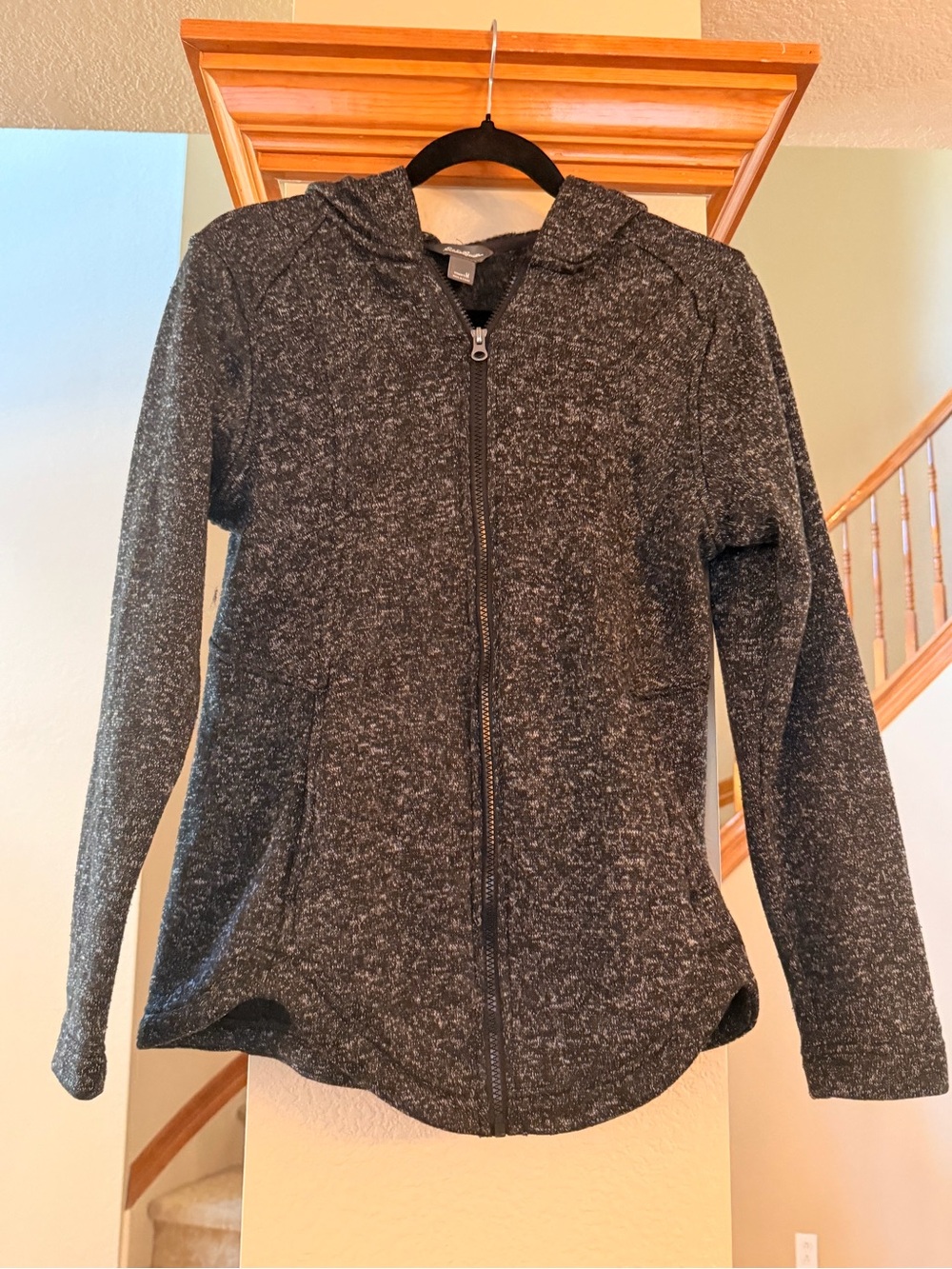 Eddie Bauer Dark Heather Gray Full-Zip Hoodie Jacket